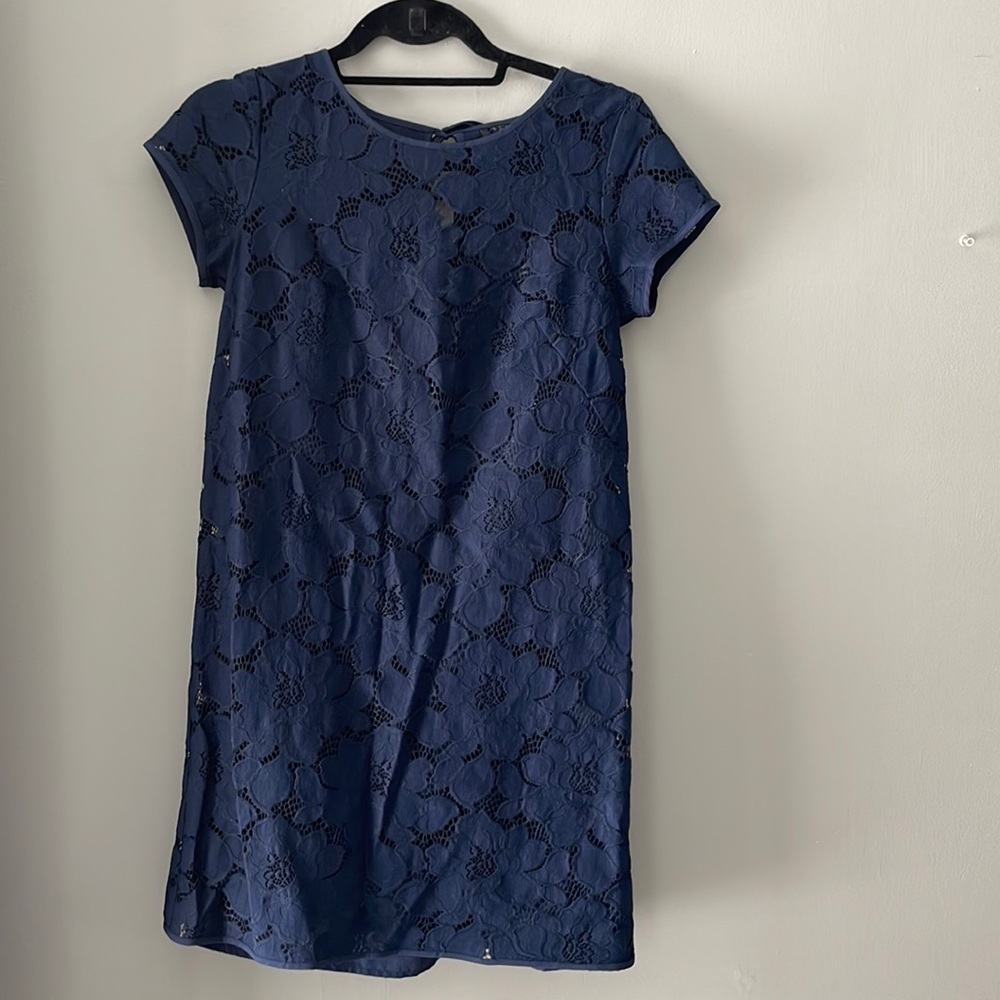 LOFT Outlet Navy Lace Dress